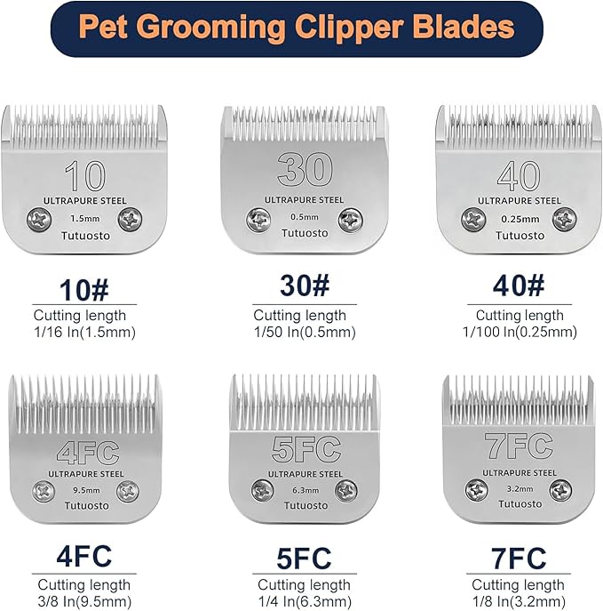 40# Clipper Blades Pet Grooming Clipper Replacement Blades Detachable Blade Compatible with andis/wahl/Oster Dog Clippers