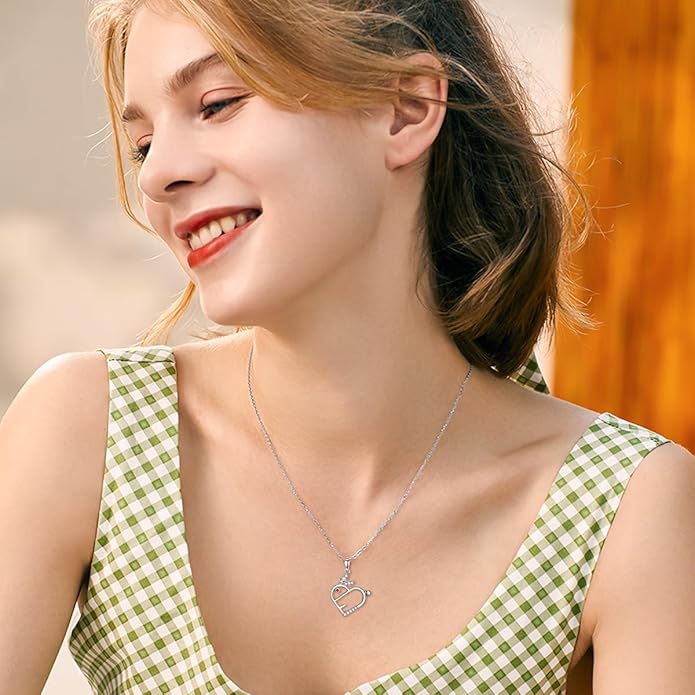 KZX Cat/Dog/Phoenix/Eagle/Whale/Shark/Puffin/Starfish/Chicken/Butterfly/Owl/Bee/Frog/Seahorse Necklace Sterling Silver Animal Pendant Jewelry Gift for Women