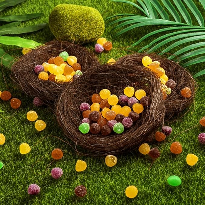 Simulated Bird Nest Decoration for Garden and Easter - Small Rustic Faux Bird Nest Plate Decor for Party Photography Props and Birdcage Accessories
