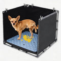 Dog Pee Pad Holder Tray with Washable Pee Pad - Foldable Indoor Potty Station for Small to Medium Dogs, Portable & Reusable Litter Box with High Walls (Small)