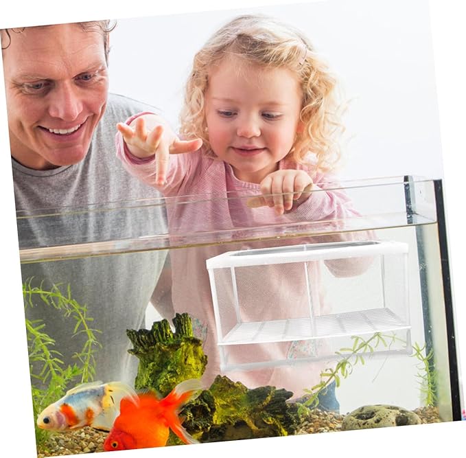 Aquarium Fish Breeding Box with Divider Fish Net for Fry Hatching Durable Separation Net Increases Survival Rate