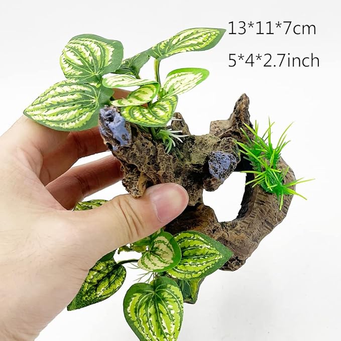 Smoothedo-Pets Betta Fish Tank Cave Decorations Aquarium Decoration Ornaments Accessories Betta Leaf pad Hammock (Fish Cave Toy-A)