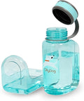 OllyDog OllyBottle | Tritan Dog Water Bottle with Detachable Bowl | BPA Free Leakproof Pet Dispenser | Hiking Travel (600ML, Aqua Blue)