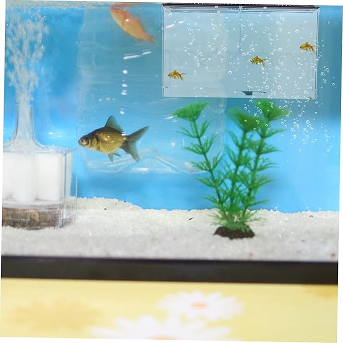 Multi-use Fish Isolation Box for Aquarium Breeding Box Feeding Slot Drainage Outlet