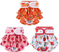 Dog Diapers Female Washable (3 Pack), Reusable Dog Period Diapers Female Doggie Diapers Puppy Diapers Female Dog Diapers for Heat, Incontinence, Excitable Urination,M