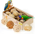 Large Style Bird Toys Box Bird Foraging Shredding Toy Box Parrot Foraging Shredding Toys Box Chewing Toy Birdcage Accessories for Conures Caiques Cockatiel Budgies Parakeet and Small to Medium Birds