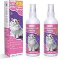 Cat Deterrent Spray, Cat Repellent Spray - Natural, For Effective Scratch & Chew Deterrent, Training Aid for Cats, Protect Furnitures, Sofa, Rug, Restricted - Training Safe, 100 ml (3.38 Oz) 2 Pack