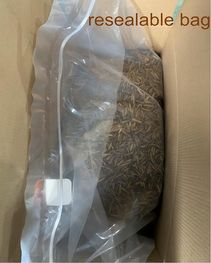 All Natural Dried BSF Larvae for Chickens,Black Soldier Fly Larvae 10 lb Chicken Worms Treats, More Calcium Than Mealworms,High Protein Poultry Feed