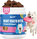 Just Try Coenzyme Q10 Heart Healthy Bites for Dogs, Advanced CoQ10 and Taurine Supplement, Chicken Flavored Soft Chews, Supports Heart Function, 300 Count