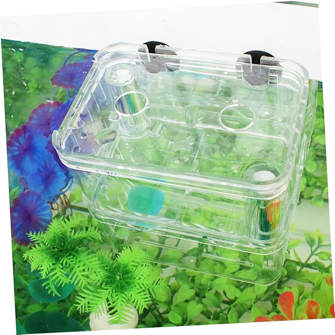 Happyyami 2pcs Fish Breeding Tank Divider Acrylic Fish Box Breeding Tank for Guppies and Goldfish