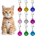 9 Pack Cat Dog Collar Bells, Colourful Pet Small Bell with Clasps Dog Collars Charms Cats Dogs Round Bell Pet Assorted Colors Collar Bells for Festival Party DIY Crafts Decoration