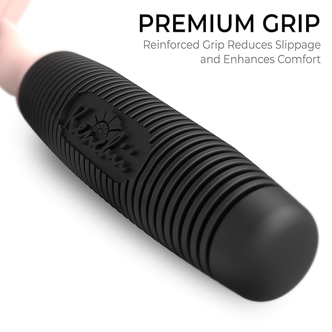 Kenchii Long Pin Slicker Brush for Dogs (Poodles, Doodles, Goldendoodles, Labradoodles), Professional Grooming Brush for Detangling, Fluffing & Dematting, Non-Slip Comfort Handle