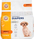 Arm & Hammer for Pets for Pets Female Dog Diapers, Size Small, Ultra-Absorbent, Adjustable Girl Dog Diapers with Leak-Proof Protection and Wetness Indicator (Pack of 6, 72 Count Total)