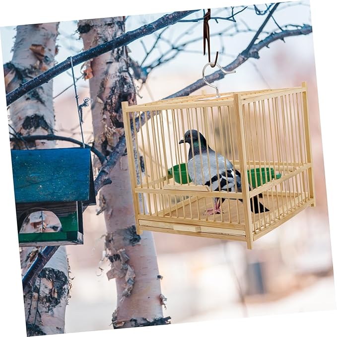 Milisten 1Set Bird Cage for Parakeets Cockatiels Lovebirds Handmade Durable Structure with Spacious Design Bird Home for Comfortable Living and Playing