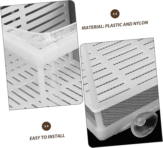 2pcs Fish Tank Breeding Isolation Box Suction Cups Efficient Divider for Shrimp and Fish Hatchery Easy to Install Aquarium Incubator Random Design