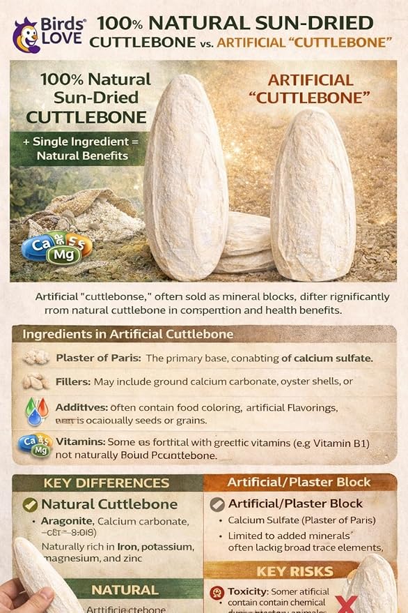 Farm to Feathers™ Bird Millet & Cuttlebone Bundle – USA Grown Millet Sprays for Parakeets, Budgies, Cockatiels, Finches & Canaries – 1 lb Tips and Tails Millet + 4” Cuttlebone (4 Pack)
