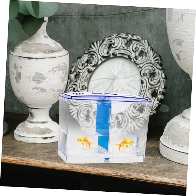 Fish Breeding Tank with Removable Divider Isolation Box for Fish Shrimp Easy to Clean Lightweight Aquarium Hatchery for Betta