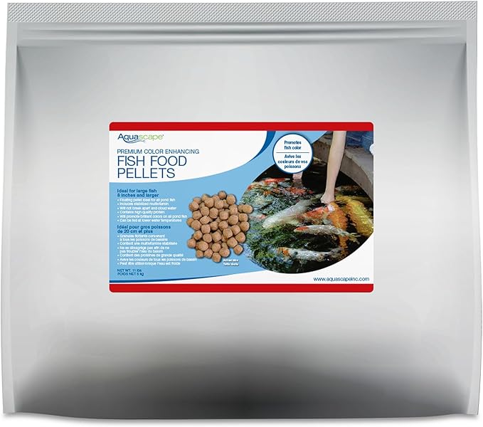 Aquascape Premium Color Enhancing Fish Food Pellets for Pond, Koi, Goldfish and More (11 Pound)