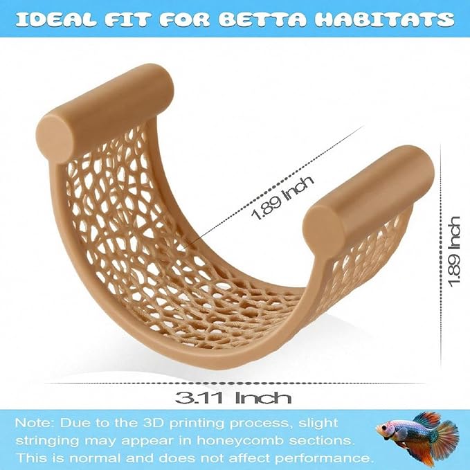 Natural Wood Betta Hammock - Floating Resting Log for Bettas, Shrimp & Nano Fish - Aquarium Hideout, Fish Tank Decor, Aquatic Perch for Small Tanks