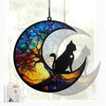 Cat Memorial Gifts, Life Tree Design Cat Angel Memorial Suncatcher with Sympathy Card, Sympathy Gift for Loss of Cats, Colorful