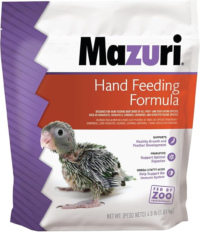Mazuri | Hand Feeding Formula for Baby Birds | 4 Pound (4 LB) Bag