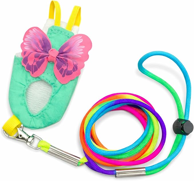 Parrot Harness and Leash Set with Diaper, Washable Pet Bird Diapers with Leash, Flight Suit Set for Outdoor Flying & Training (Size M)