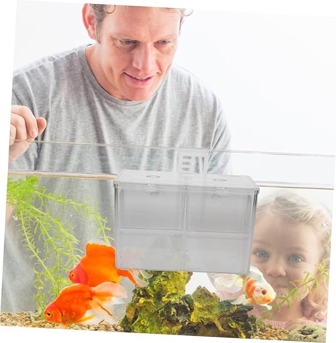 VANZACK Fish Tank Incubator Box Divider for Fry Betta Fish Breeding Lightweight Aquarium Hatching Box Improved Survival Rates for Newborns