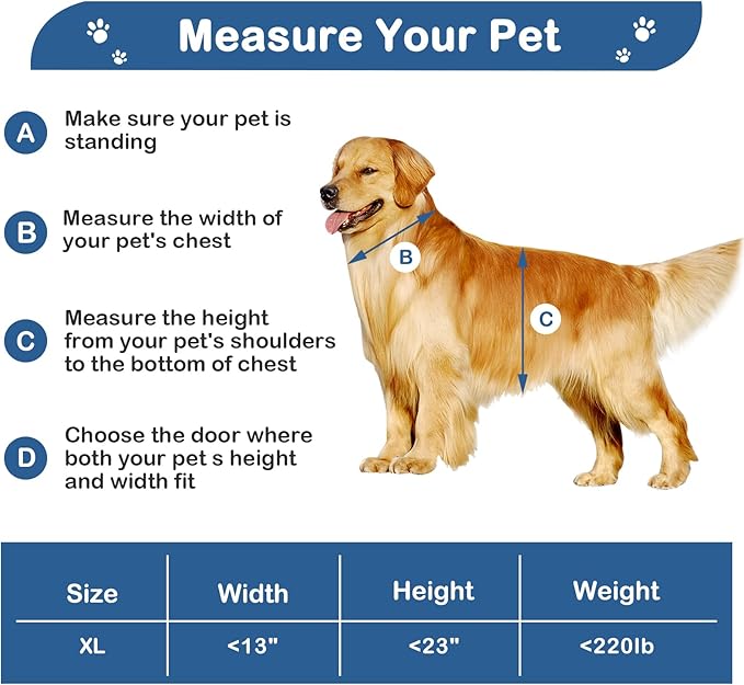 Extra Large Dog Door, XL Dog Door with 2 Self-Closing Insulated Flaps for Extreme Weather, Heavy Duty Aluminum XXL Dogs Doors for Pets Up to 230LBS, for Interior & Exterior Doors, X-Large, Sliver