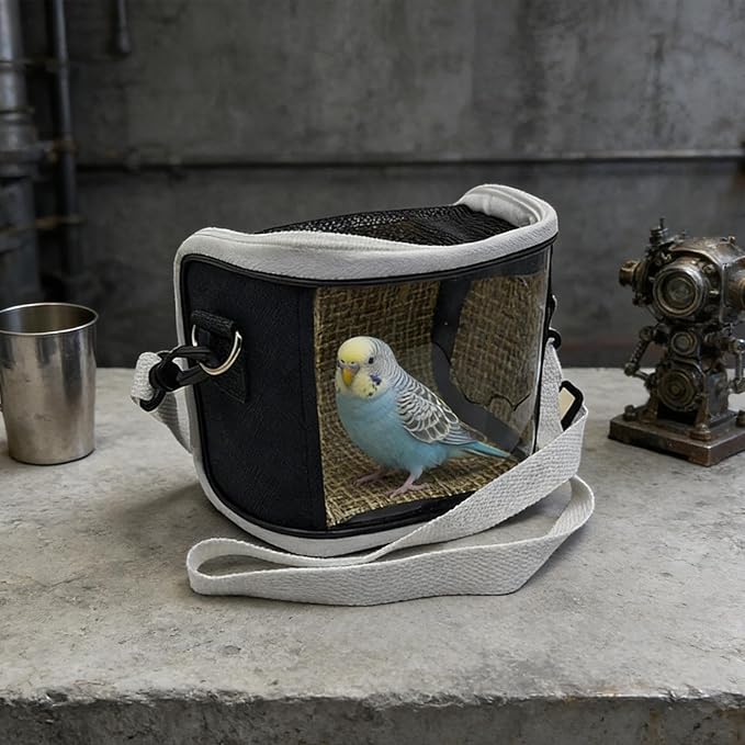 Lovebirds Carrying Bag - Clear Window Pouch, Parrot Travel Tote, Trainer Volunteer Gear, Animal Lover Accessory | Lightweight Lovebirds Carrying Bag with Transparent Window for Outdoor Short Trips
