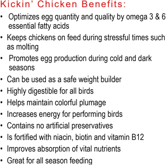 HealthyCoat Kickin’ Chicken Feed Supplement - Pint – All-Natural Omega 3 & 6 Liquid for Poultry – Supports Plumage, Molting Recovery, Egg Production, Skin Health & Immune System – Fortified w/Biotin
