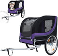 Large Dog Trailer for Bike, Folding Bike Trailer for Dogs with 18.9" Wheels, 120LB Capacity All-Terrain Pet Carrier, Universal Bicycle Coupler