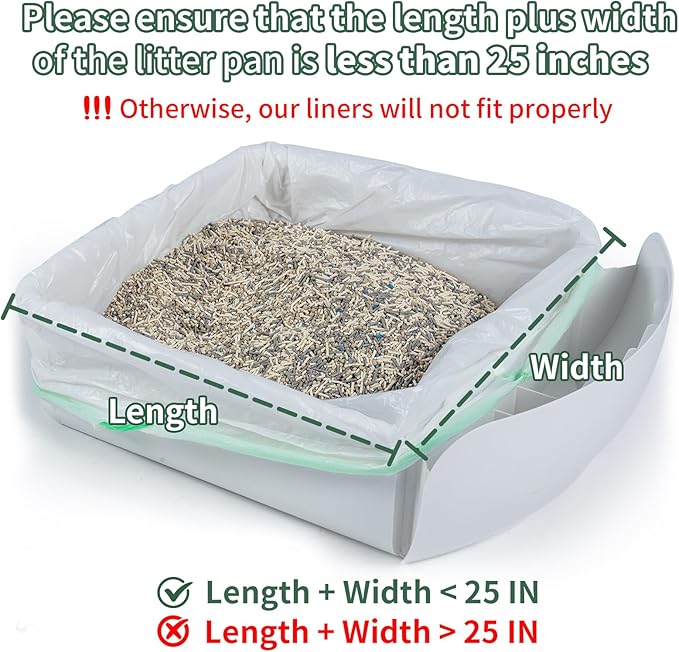 ANWA 120 Count Cat Litter Box Liners for Automatic Cat Litter Box and Litter Box Robot 4/5, Heavy-Duty, Extra Thick, Economy Bulk Pack