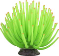 GloFish Anemone Ornament, Detailed Aquarium Ornament, Large Green, Creates A Glowing Effect (Pack of 1)