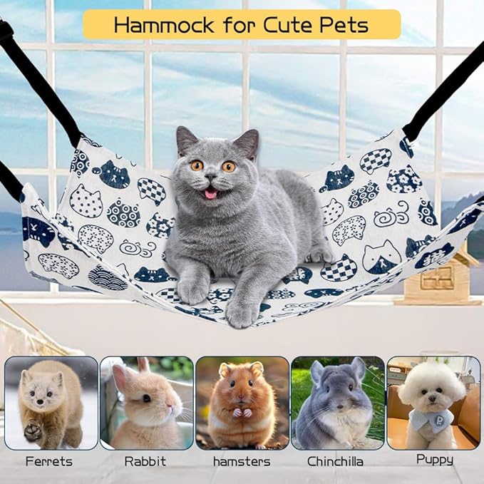 Ferret Cage Kitten Bed Hammock - Guinea Pig, Rat, Chinchilla, Hamster, Cat & Rabbit Cage Accessories