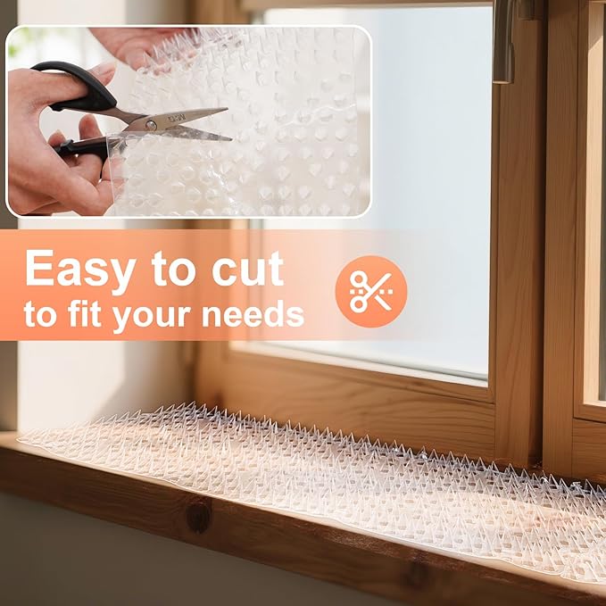 Uross Scat Mat for Cats -15PCS Deterrent Mat with Spikes Indoor Cat Repellent Mat Outdoor Scat Spikes Mat Indoor Cat Countertop Deterrent Keep Cats Off Counter
