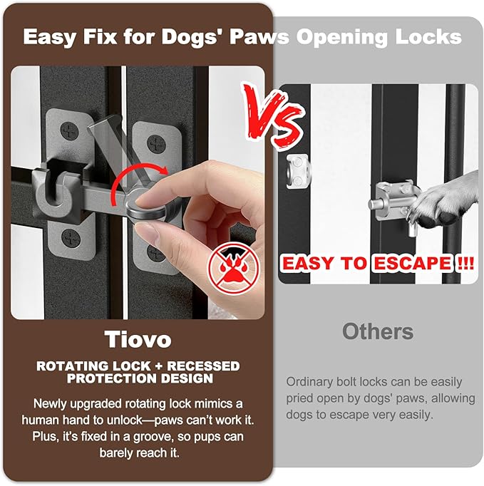 46.5" Dog Crate Furniture, Heavy Duty Dog Crates, Dog Kennel Furniture Indoor for Extra Large Dog as TV Stand, Wooden Cage End Table for Indoor, Name Tag Escape-Proof Locks & Double Door