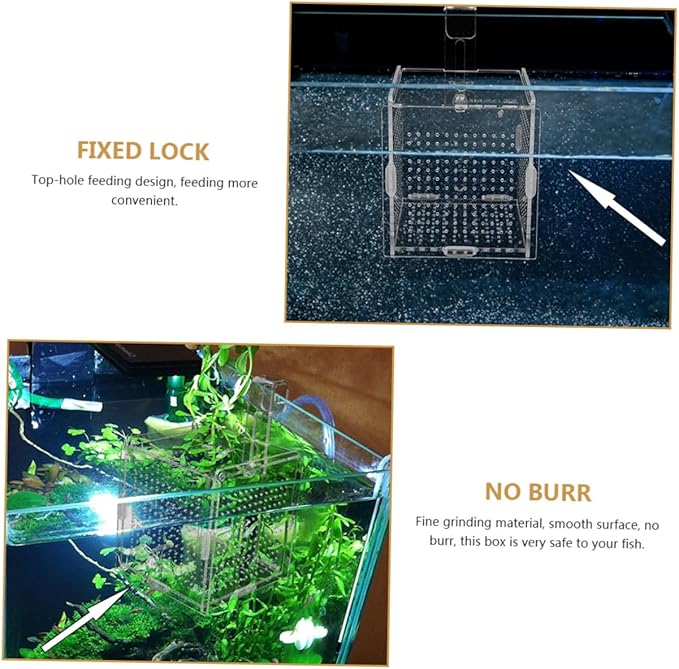 YARNOW 2 Sets Fish Breeding Tanks Home Fish Breeding Box with Suction Cups Hooks