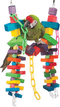 Super Bird Creations - Rainbow Bridge Bird Toy - Durable & Entertaining Bird Playground for Amazons African Greys Eclectus Cockatoos Macaws - Colorful Bird Toy for Large & Extra-Large Birds 29" x 13"