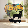 Dog Memorial Hanging, Lost Dog Sympathy Gift, Pet Loss Plastic Suncatcher, Memory Ornaments Gift for Dog Lovers (Flower Dog)