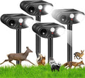 2026 Solar Ultrasonic Racoon Fortress Pro, Deer Cat Repellent Devices Animal Repeller Squirrel Rabbit Deterrent Outdoor with Motion Sensor&Flash Light to Scare Dog Skunk Out of Garden Yard(4Pack)