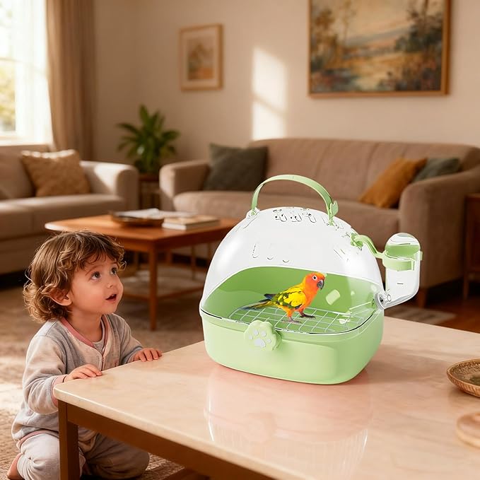Bird Carrier Cage | Small Animal Carrier with Water Drinker,Breathable Carrier Accessory for Birds and Small Pets,Spacious Design For Sparrows Macaws Cot