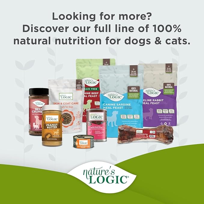 Nature's Logic 100% Natural Pine Pellet Cat Litter - 100% Ponderosa Pine, Dust-Free, Unscented, Biodegradable - Safe for Cats, Kittens, Reptiles & Small Pets - Highly Absorbent - 24lb (2, 12lb)
