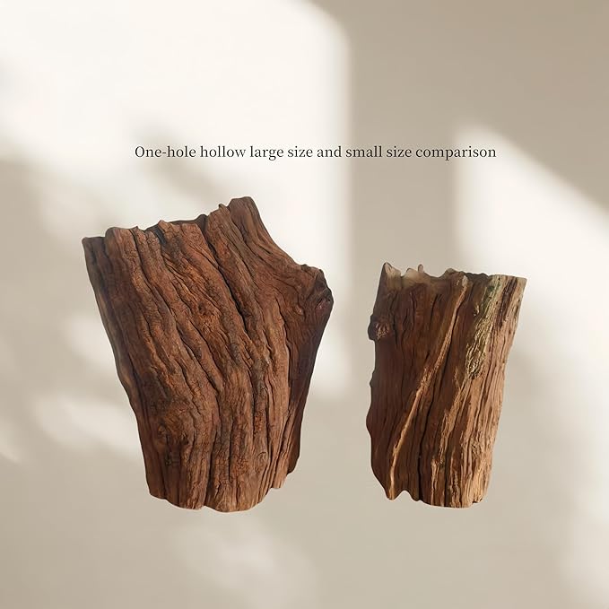 Betta Wood Tunnel Tube,Betta Fish Toys Hideout for Aquarium Fish Tank Decorations-Reptile Hide-Snake Hide-Cave for Turtle Habitat Shelter for Crayfish Shrimp and Other Aquatic Pets 5.5-7.1"