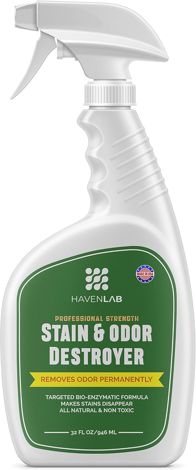 Stain & Odor Destroyer-Dog & Cat Enzymatic Pee Eliminator-Carpet, Rug, Floor, Furniture-Smell Remover for Pet Urine, Feces, Vomit and Organic Spills-Concentrated Formula-32 Oz!!