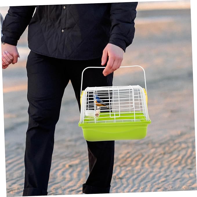 1 Set Portable Bird Carrier Travel Cage for Pets Lightweight Parrot Cage with Handle for Conures and Cockatiels Provides Comfort and Security The Go