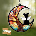 Dog Memorial Gifts for Loss of Dog，DIY Dog Angel Memorial Suncatcher,Dog Loss Sympathy Gift (Life Tree)