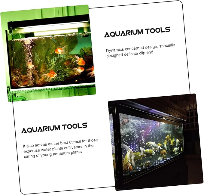 POPETPOP Stainless Steel Tweezer for Aquarium Aquatic Plant Tool Set Ideal for Fish Tank Care