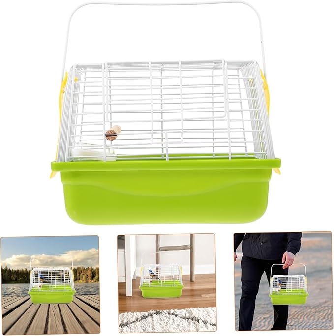 1Set Bird Carrier Travel Cage Portable Lightweight Pet Carrier for Birds Parrots for Outdoor Use Camping Trips with Handle for