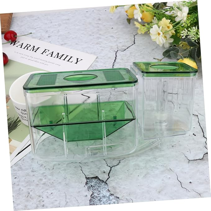 BESTonZON Isolated Acrylic Fish Breeding Tank Aquarium Incubator Box for Protecting Eggs Fry and Shrimp Transparent Self Guided Hatching Case for Home Aquariums