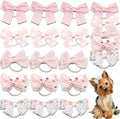 Dog Hair Bows, 20pcs Cute Mixed Styles, Puppy Hair Accessories, Rubber Bands, Handmade for Yorkie, Girl Dogs